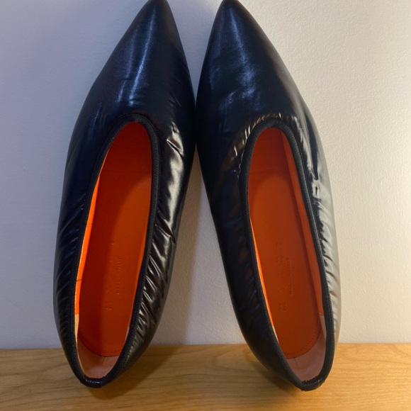 Marni Shoes - MARNI Black Pointed Ballet Flats